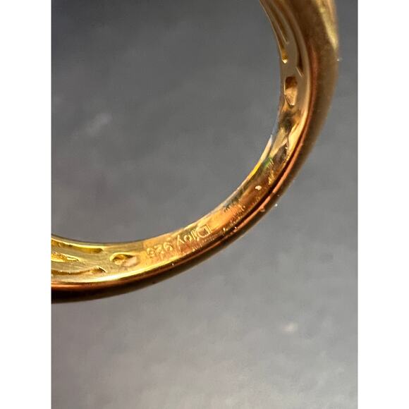 NEW chocolate sapphire multi gem cocktail ring in vermeil size 7 - Picture 3 of 16